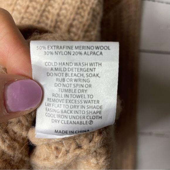 ST. CLOUD LABEL Merino/Alpaca Blend Turtleneck Sweater Size Large - Picture 5 of 6